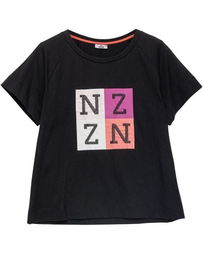 Niza T-shirt With Short Sleeves And Sequins - Black