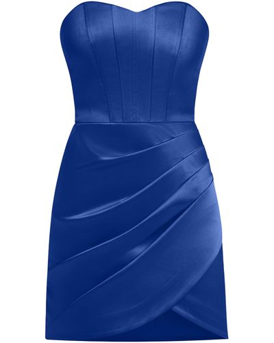Tia Dorraine A Touch Of Glamour Mini Dress - Blue