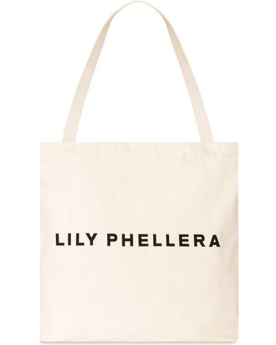 Lily Phellera Oversized Tote Canvas Bag - White