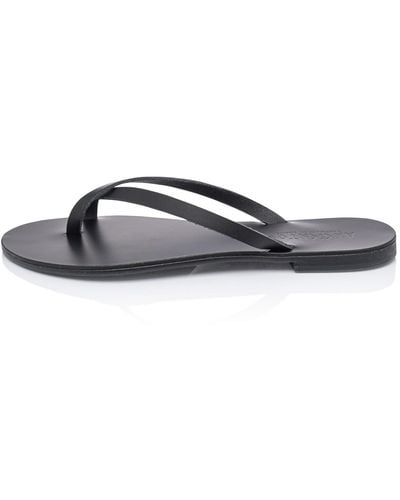 Ancientoo Aphaea Handcrafted Leather Flip Flop Sandal For Dressy Thong Sandals For With Casual Summer Vibe - Blue