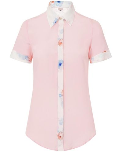 Sophie Cameron Davies Pale Pink Classic Silk Shirt
