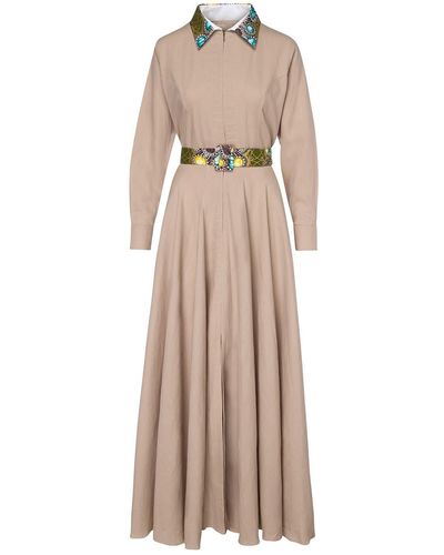Winifred Mills Neutrals Winnie Maxi Linen Dress - Natural