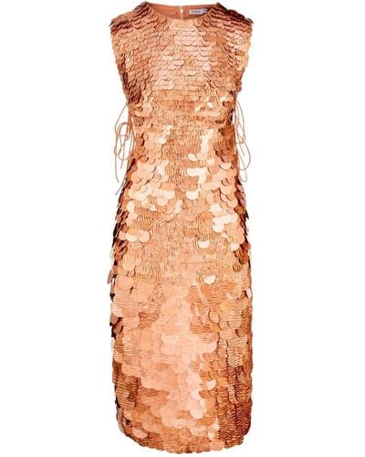 RaeVynn Nova Dress In Copper Sequins - Orange