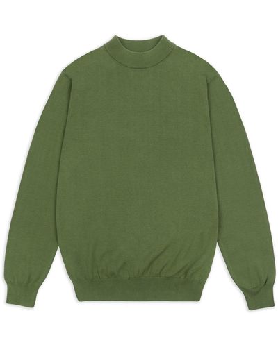 Burrows and Hare Mock Turtle Neck - Green