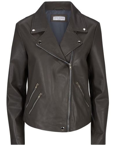 James Lakeland Leather Zip Jacket - Black