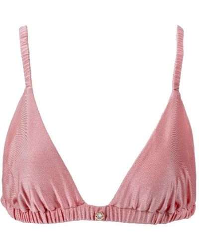 Decolet the label Yasmin Triangle Bikini Top In Pink Musk