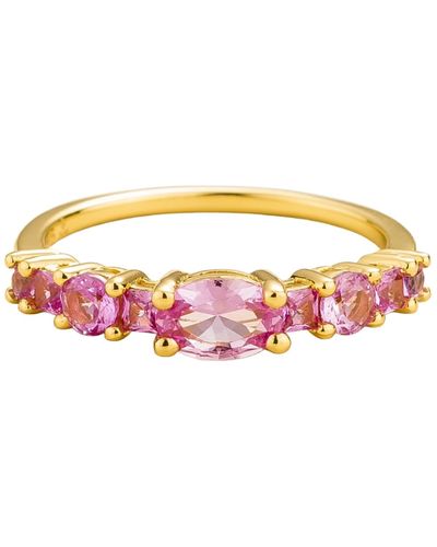 Juvetti Petra Ring In Pink Sapphire Set In Gold