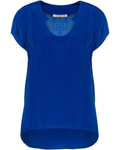 Electric Blue Tops for Women | Lyst
