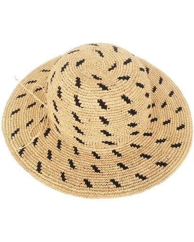 Justine Hats Neutrals Textured Raffia Sun Hat - Metallic