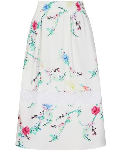 Sophie Cameron Davies Blossom Midi Skirt - White