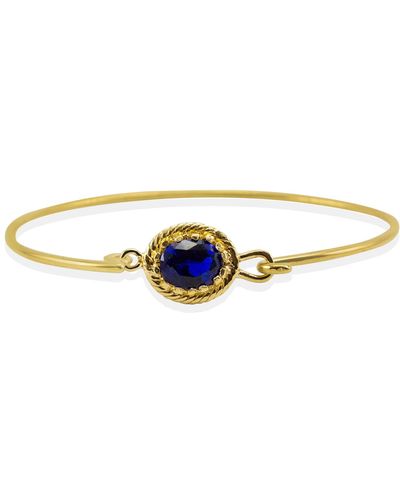 Vintouch Italy Luccichio Blue Agate Cuff Bracelet