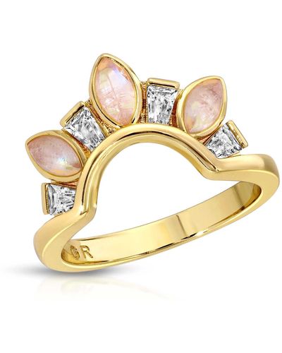 Glamrocks Jewelry Seven Wonders Ring- Welo Opal - Multicolor