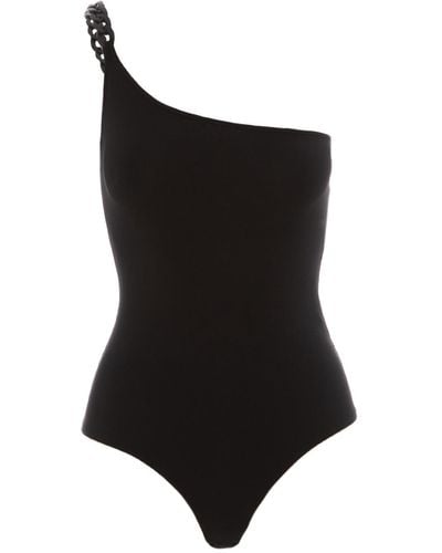 Nissa One-shoulder Bodysuit - Black