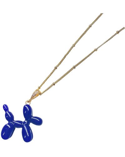 Ninemoo Balloon Poodle Necklace Navy - Blue