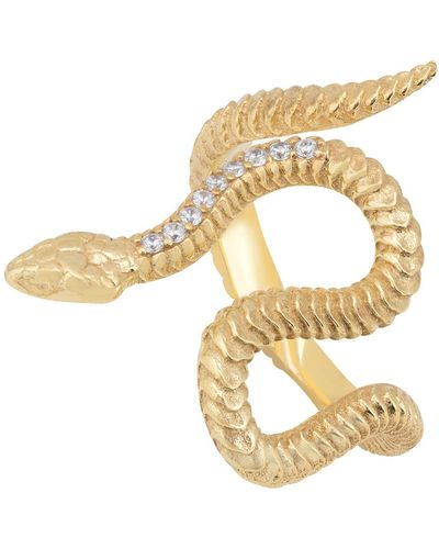 LÁTELITA London Pharaoh Twist Snake Cocktail Ring Gold - Metallic