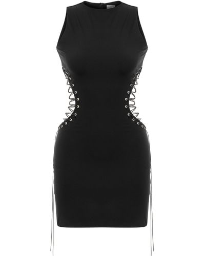 Khéla the Label Deviant Stretch Jersey Dress With Cut Outs - Black