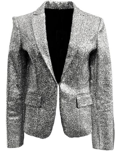 Any Old Iron Glitterariti Blazer Jacket - Gray