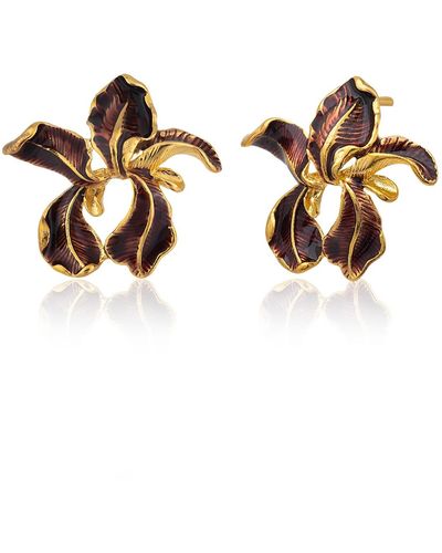 Milou Jewelry Fleur De Lis Earrings - Metallic