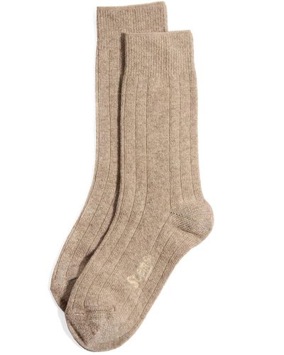 Stems Neutrals Lux Cashmere Socks - Natural