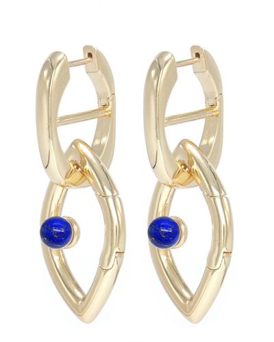 CAPSULE ELEVEN Chain Eye Earrings Lapis Lazuli - Metallic