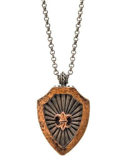 Ebru Jewelry Fleur De Lis Necklace - Metallic