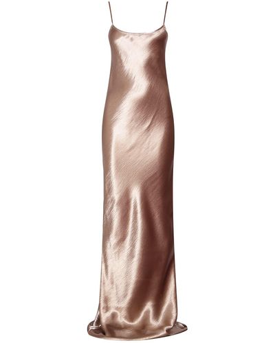 Sunday Archives Supreme Metalic Long Slip Dress - Brown