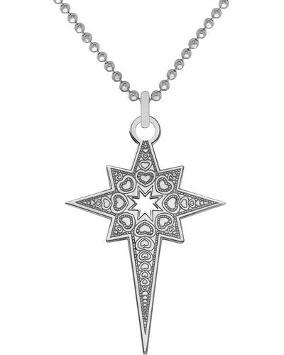 CarterGore Large Sterling North Star Pendant Necklace - Metallic
