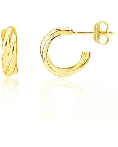 Auree Knightsbridge Mini Yellow Vermeil Triple Hoop Earrings - Metallic
