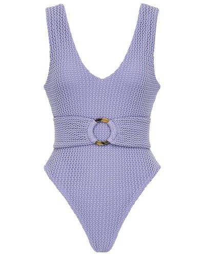 Montce Lavender Crochet Kim One-piece - Purple