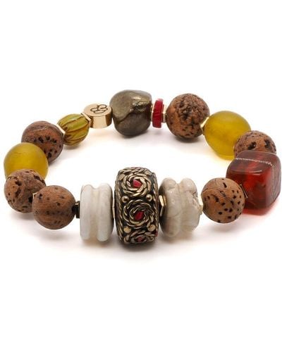 Ebru Jewelry Vintage Style Bohemian Bracelet - Brown