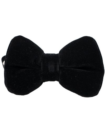 DAVID WEJ Velvet Pretied Bow Tie – - Black