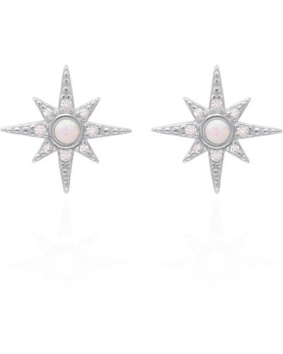 Luna Charles Serin Star Opal Stud Earrings - Metallic