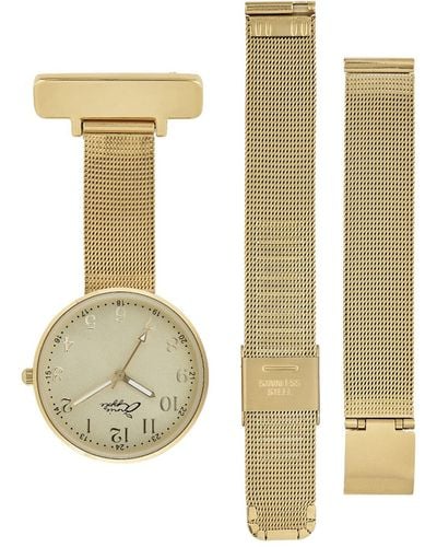 Bermuda Watch Company Annie Apple Empress Interchangeable Mesh Wrist To Nurse Watch - Metallic