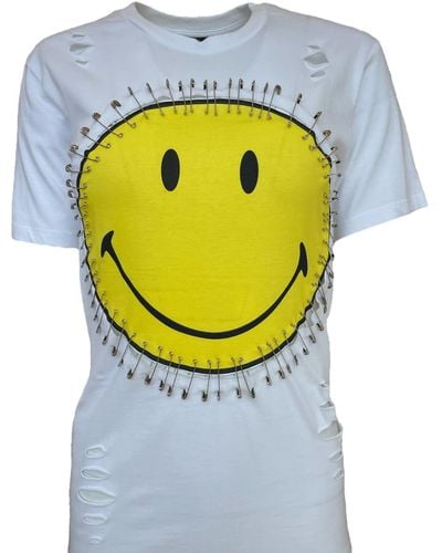 Any Old Iron X Smiley Just Safe White T-shirt - Gray