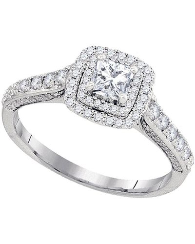 Cosanuova Princess Solitaire Engagement Anniversary Ring In 14kt Gold - White