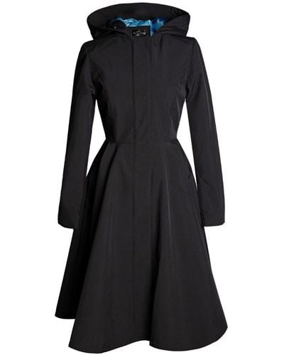 RainSisters Coat With Sapphire Blue Lining: Sapphire - Black