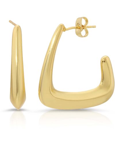 Glamrocks Jewelry Mod Hoop Earrings - Metallic