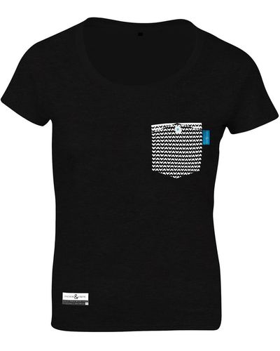 Anchor and Crew Noir Marker Print Organic Cotton T-shirt - Black