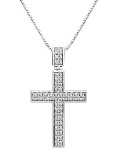Miki & Jane Diamond Cross Pendant - Metallic