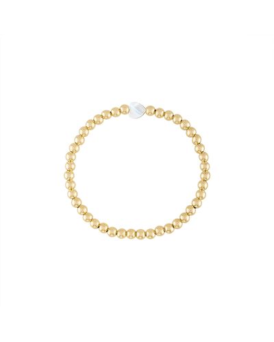 Olivia Le Heart Pearl Bracelet - Metallic