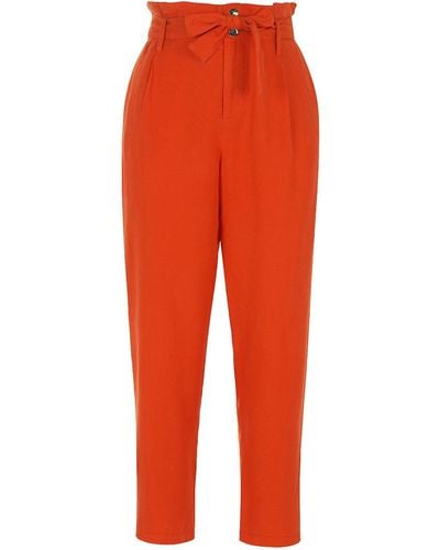 Nocturne Tapered Fit jogging Trousers With Belt Orange