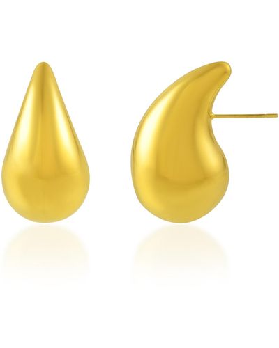 Arvino Water Drop Earrings Water Resistance Premium Plating - Yellow