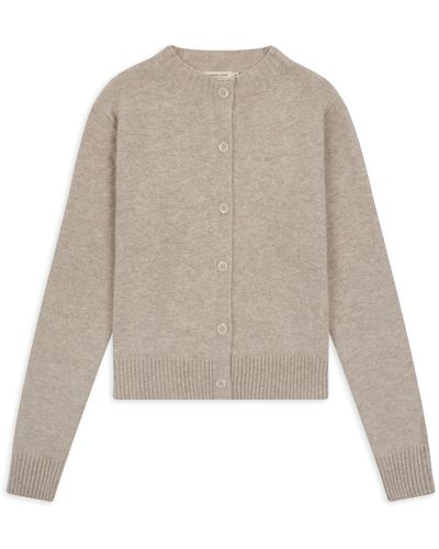 Burrows and Hare Women's Knitted Cardigan - Grey