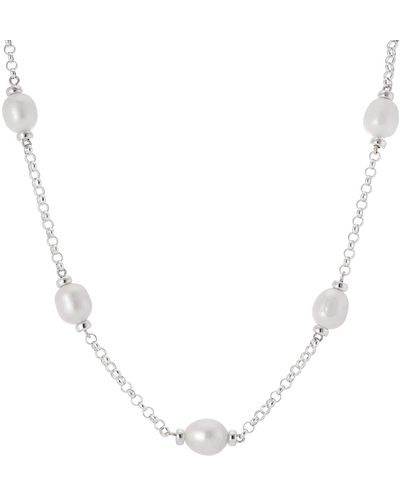 Auree Courtfield Freshwater Pearl & Sterling Silver Necklace - Metallic