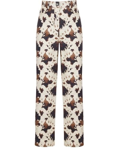 Nocturne Animal Printed Trousers - White