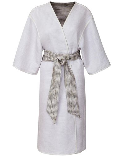 LA FEMME MIMI Reversible Kimono Coat - Gray