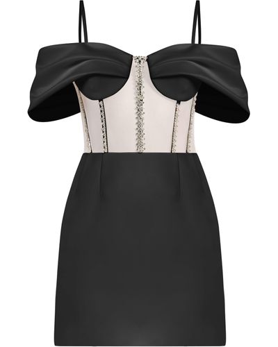 Tia Dorraine Belle Of The Ball Crystal-embellished Mini Dress - Black