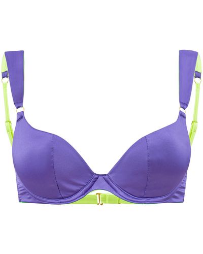 SATIN BALCONETTE Purple Rain - Ekcentrik Underwear – EKCENTRIK store