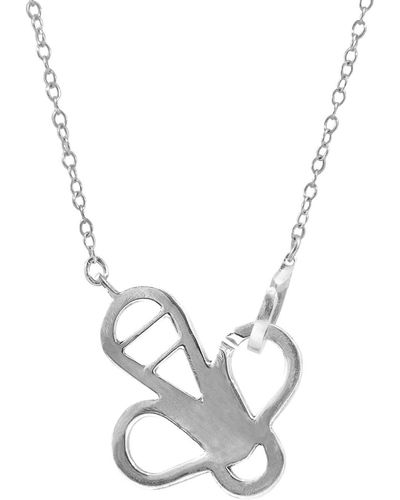 Anchor and Crew Flying Bee Link Paradise Necklace Pendant - Metallic