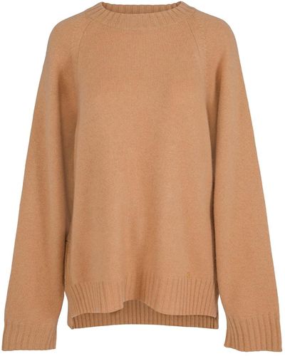 tirillm Neutrals Amber Chunky Pure Cashmere Pullover In Camel - Brown